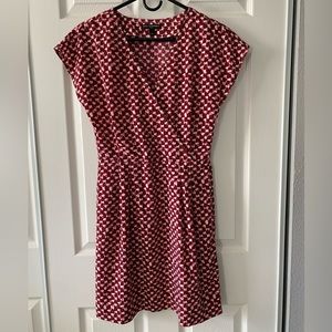 Women’s Banana Republic Red/Maroon Printed Dress, size 2